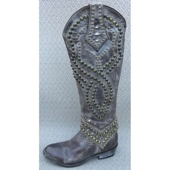 Old Gringo Belinda Womens Size 7 B Brown Studded 18.5" Tall Western Boots - Picture 15 of 16